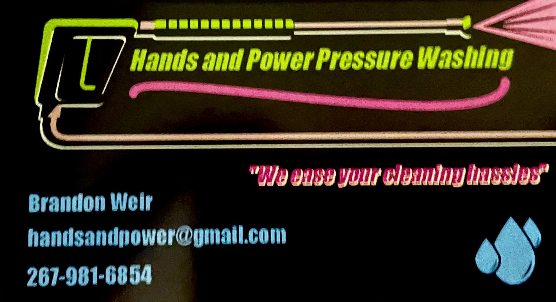Hands and Power Pressure Washing logo