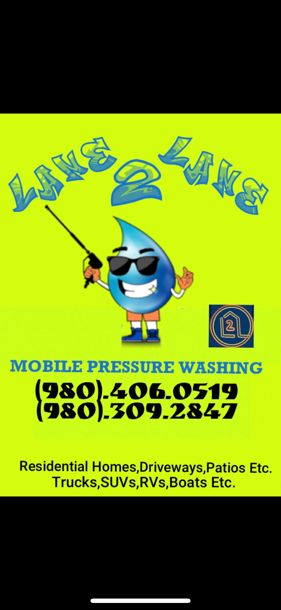 Lane2Lane pressure washing logo