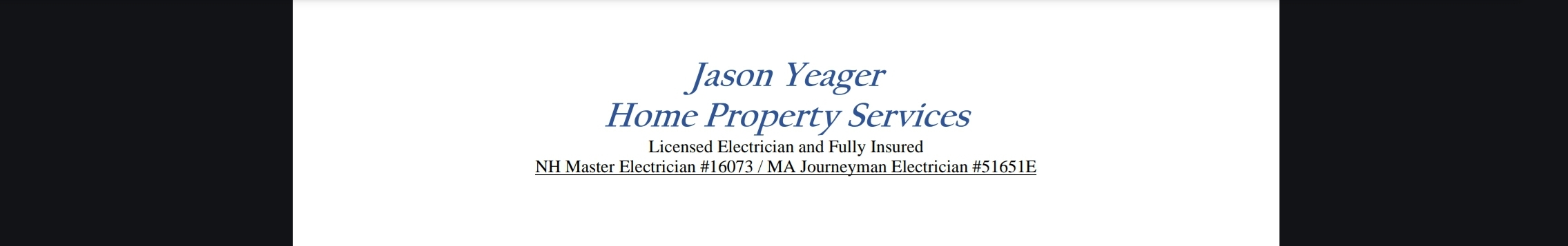 J Yeager, Electrical Contractor logo