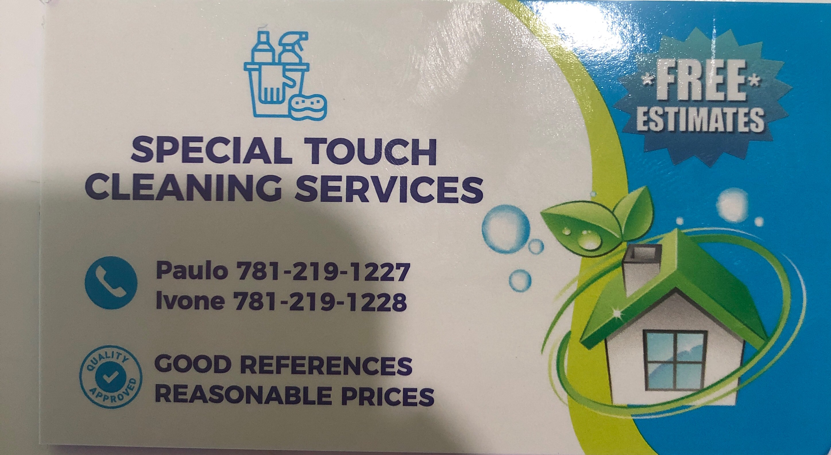 Special touch cleaning service logo