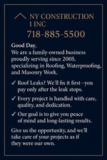 Avatar for NY Construction 1, Inc.