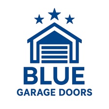 Logo for blue garage doors