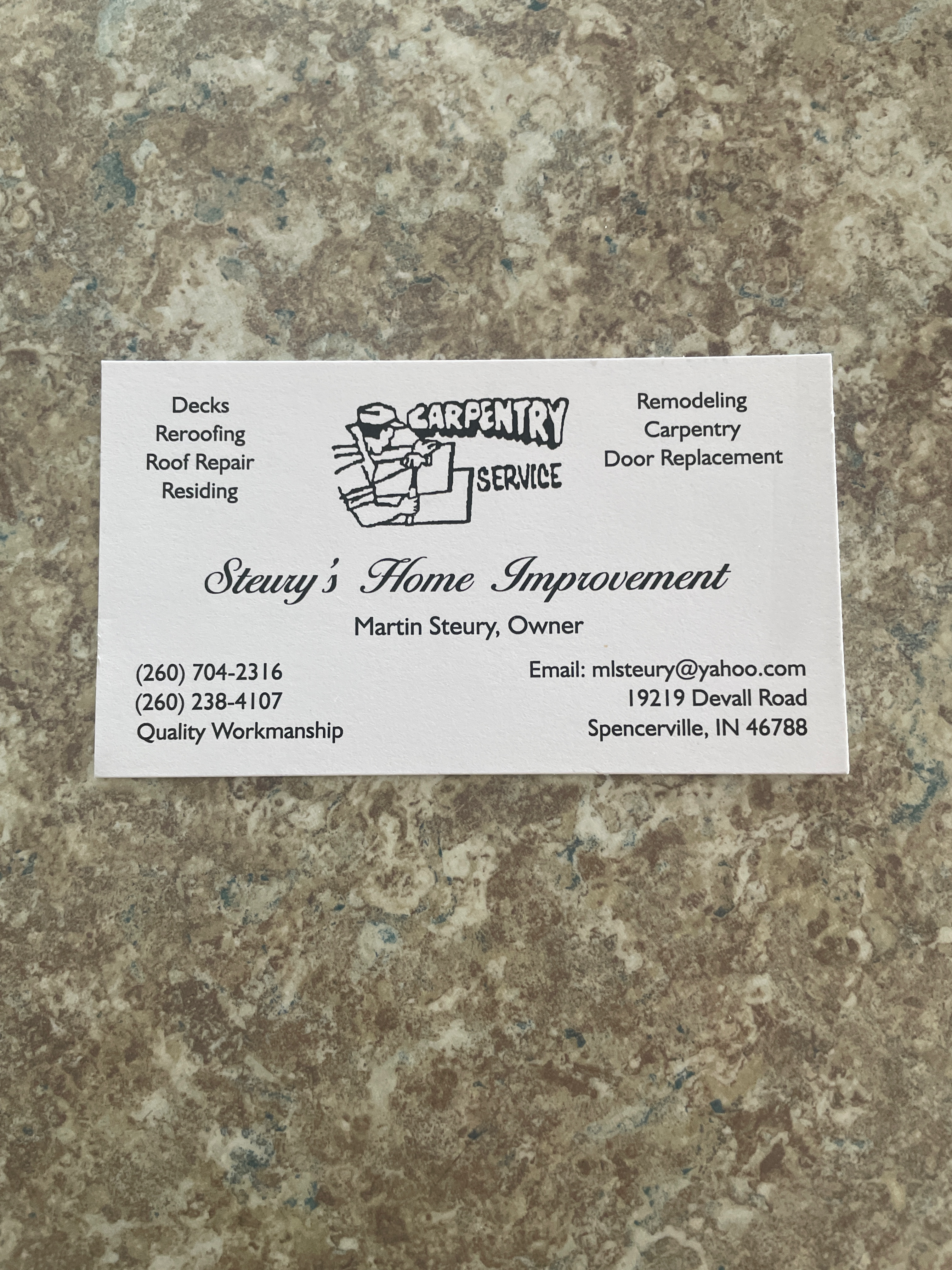 Logo for Steury's Home Improvement