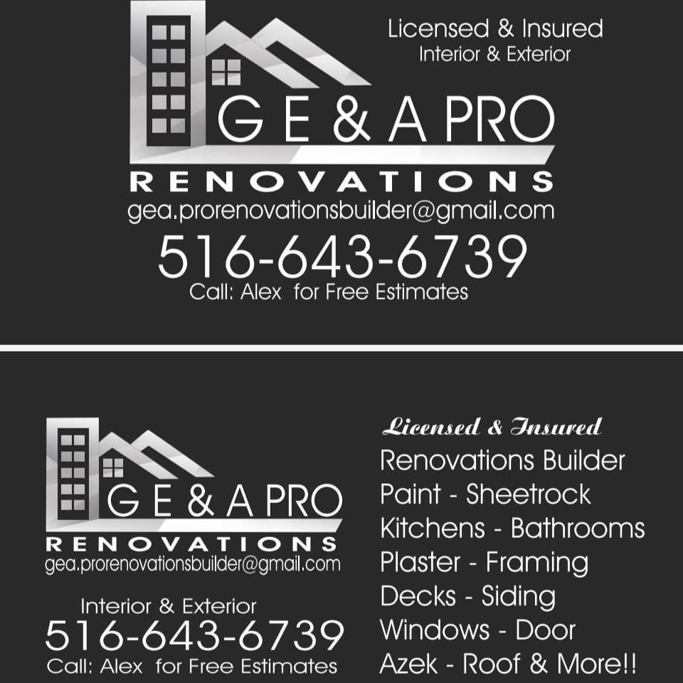 GE&A Pro Renovations Builders logo