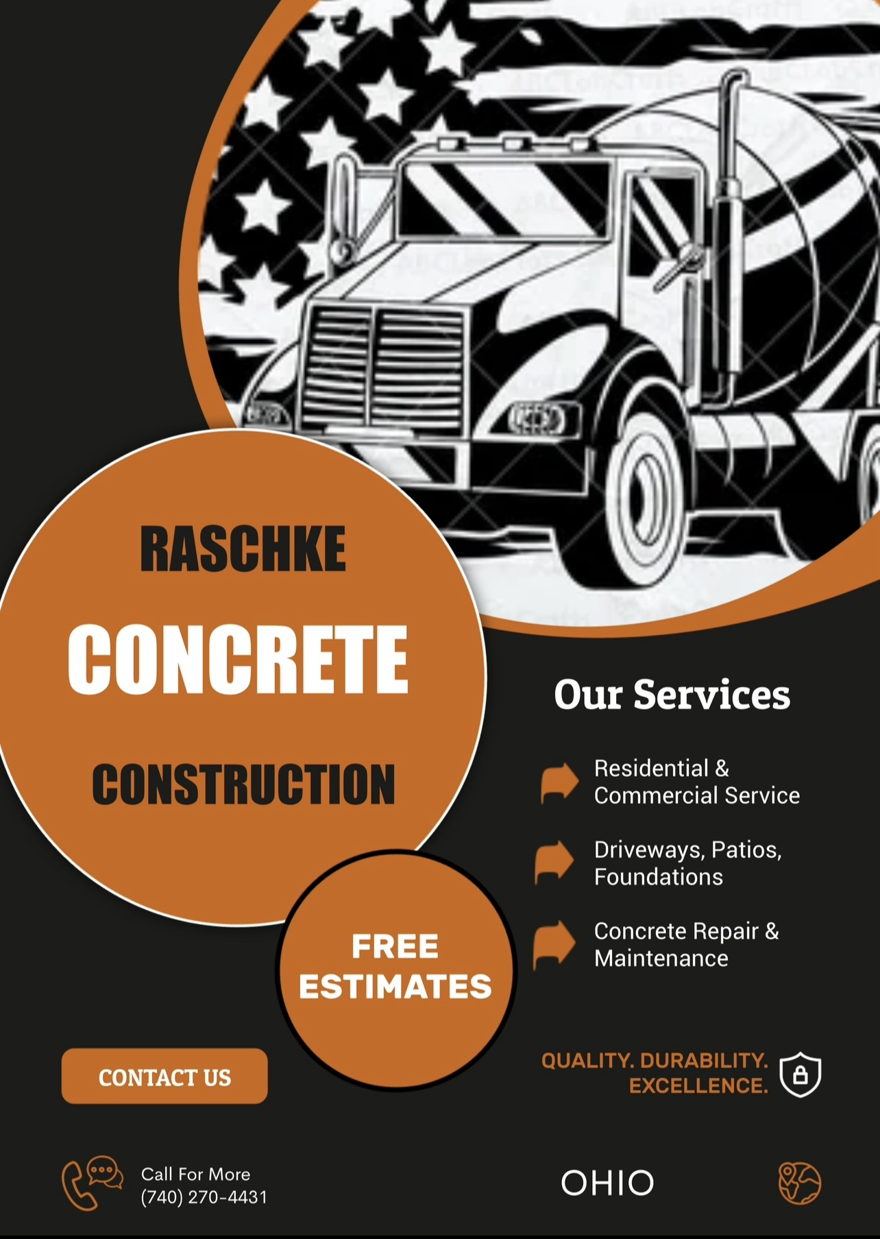 Raschke Concrete & Excavation logo