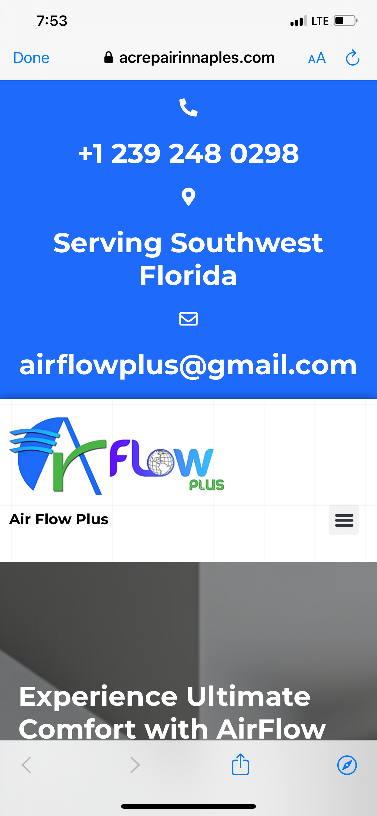 Logo for Air Flow Plus Inc.