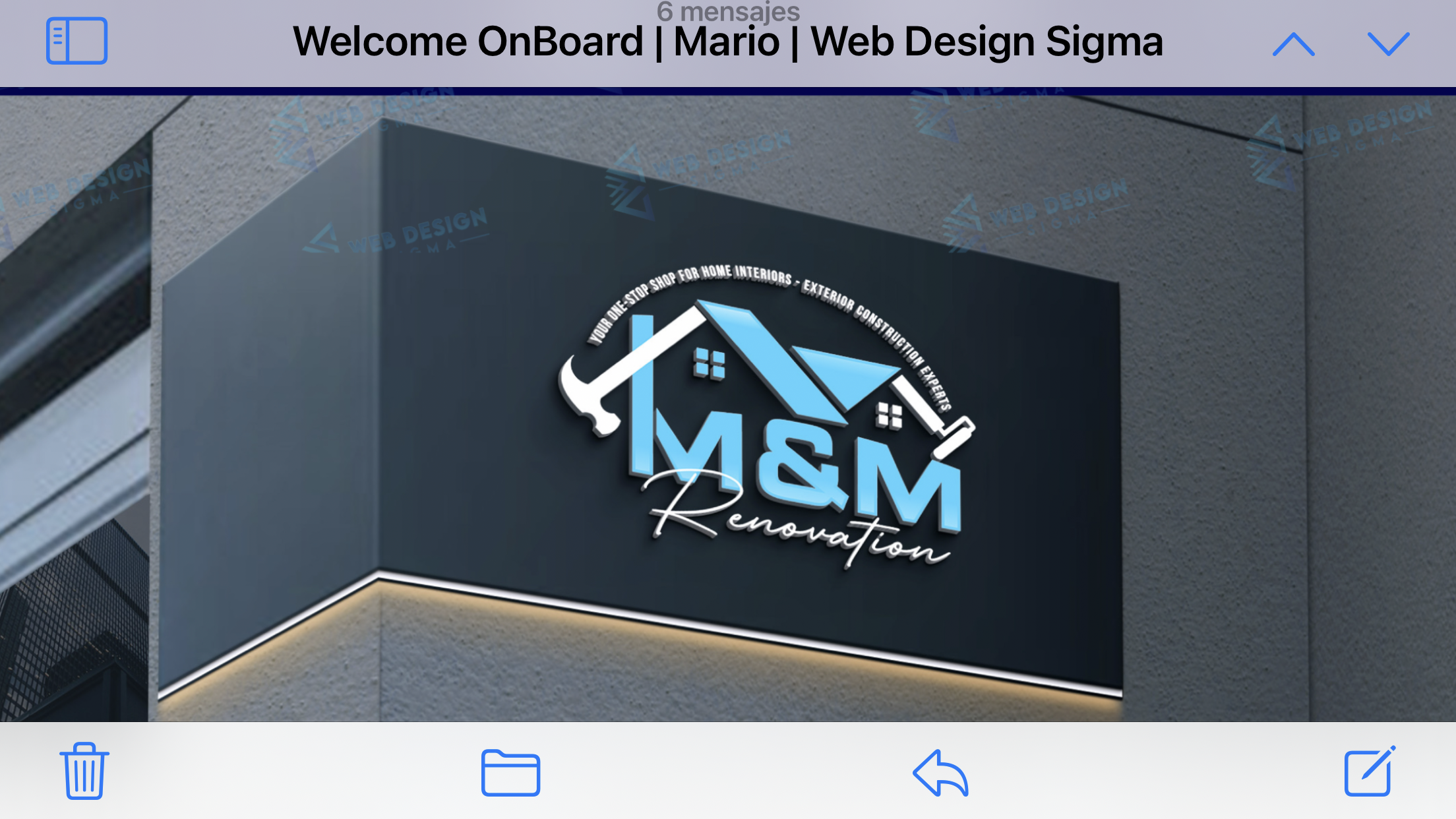 Logo for M&M renovation