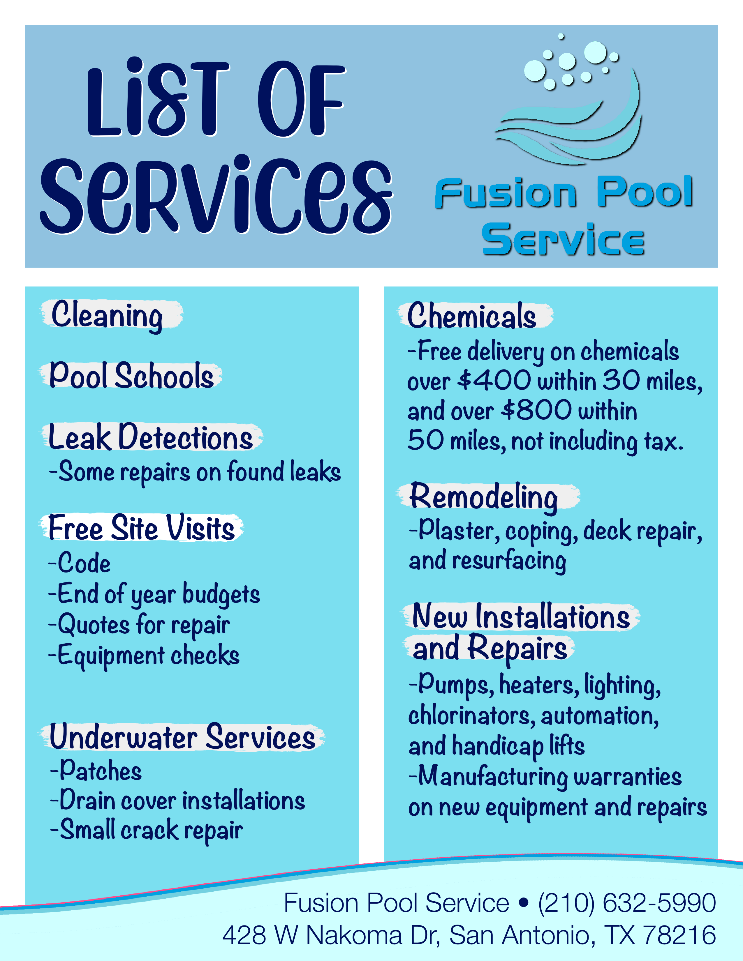 Fusion Pool Service logo