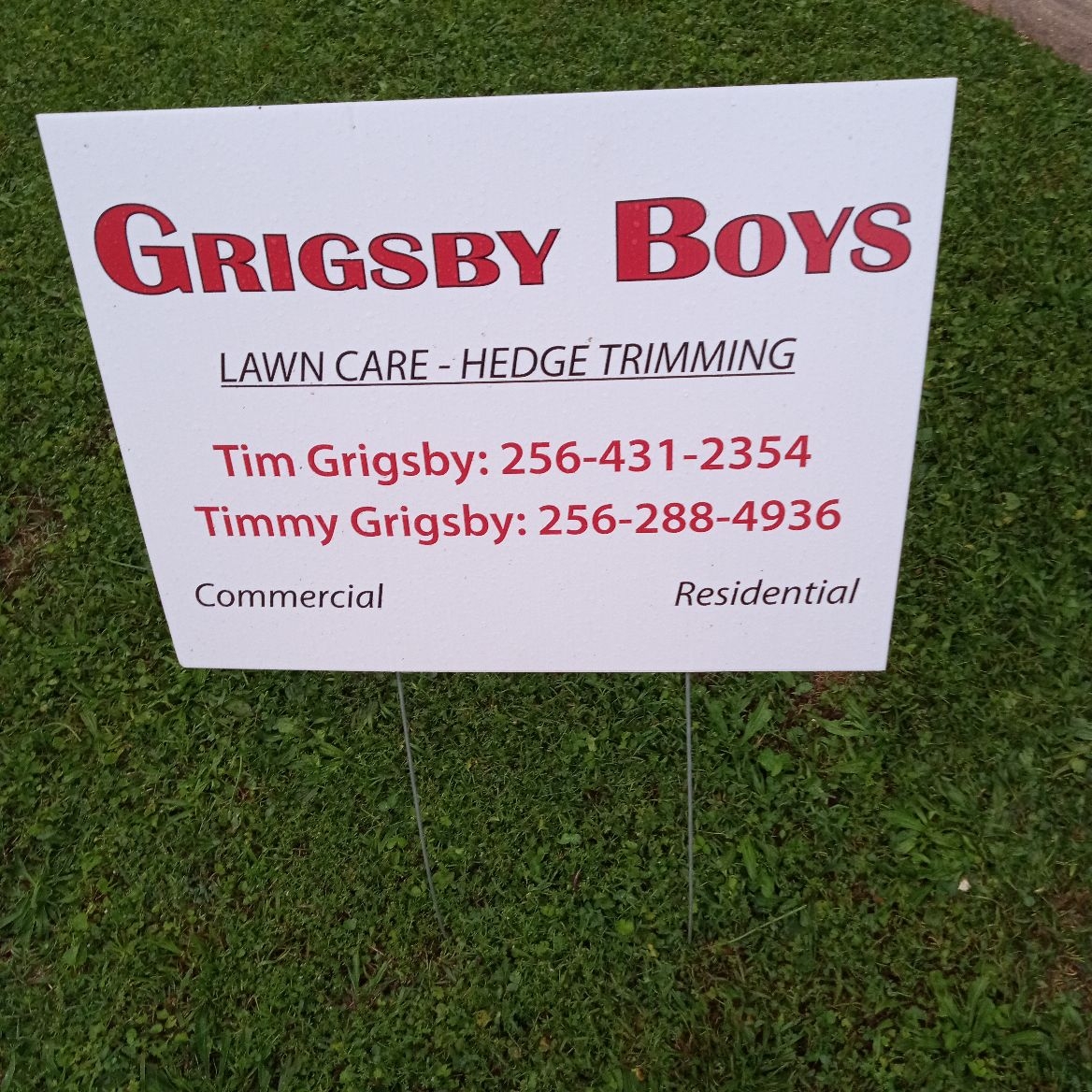 Logo for Grigsby Boys Lawn Care