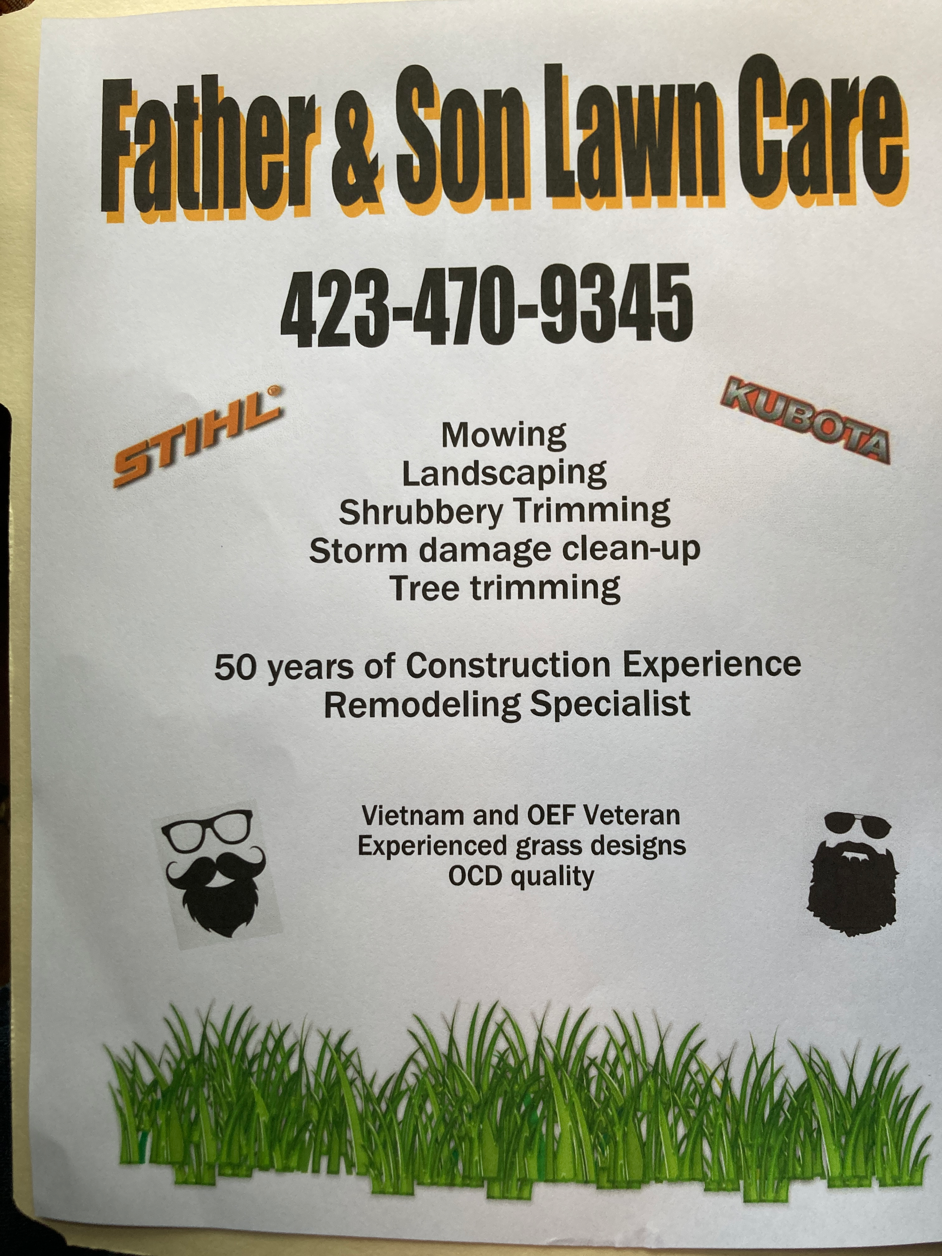 Father & Son Lawn Care logo