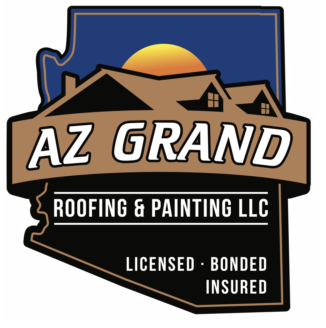 Logo for AZ Grand roofing and painting