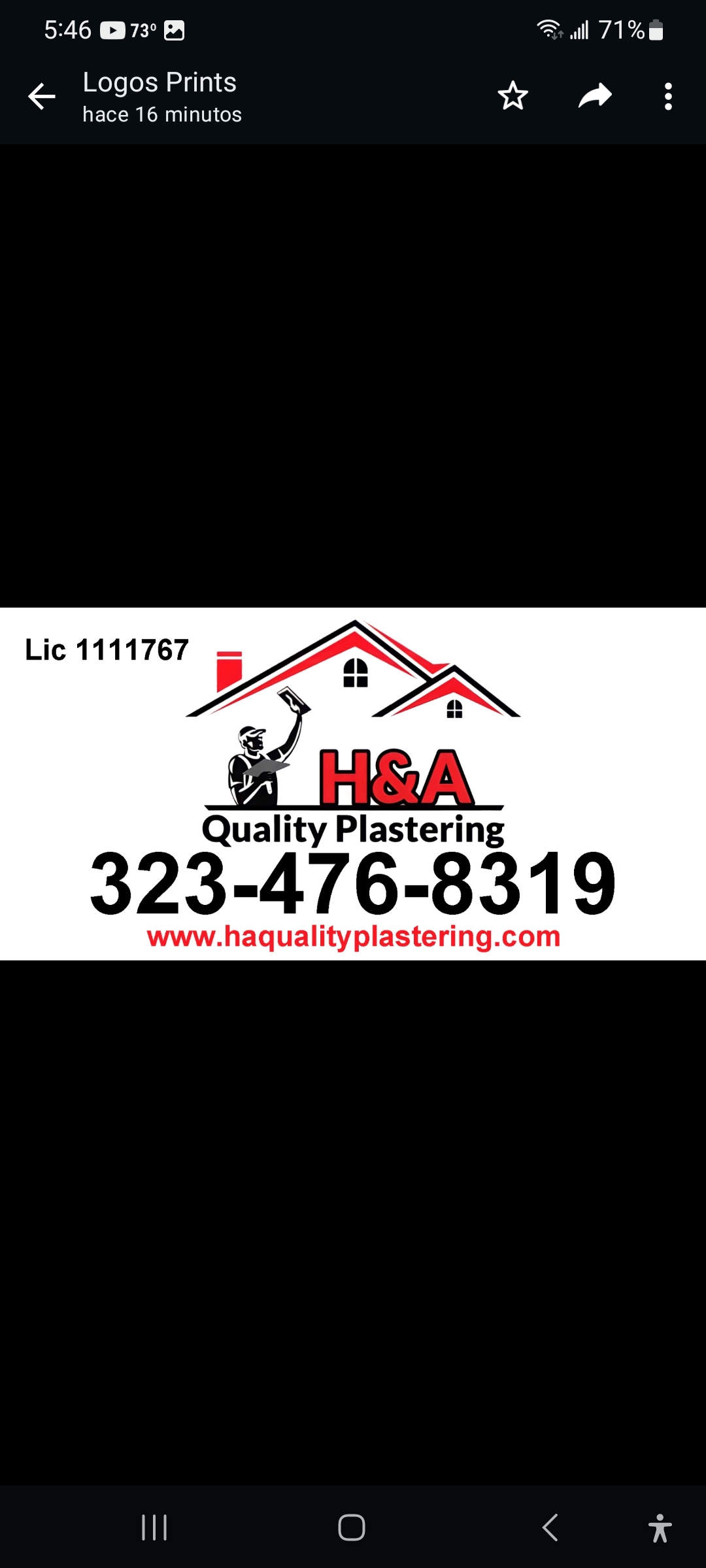 Logo for H&A Quality Plastering