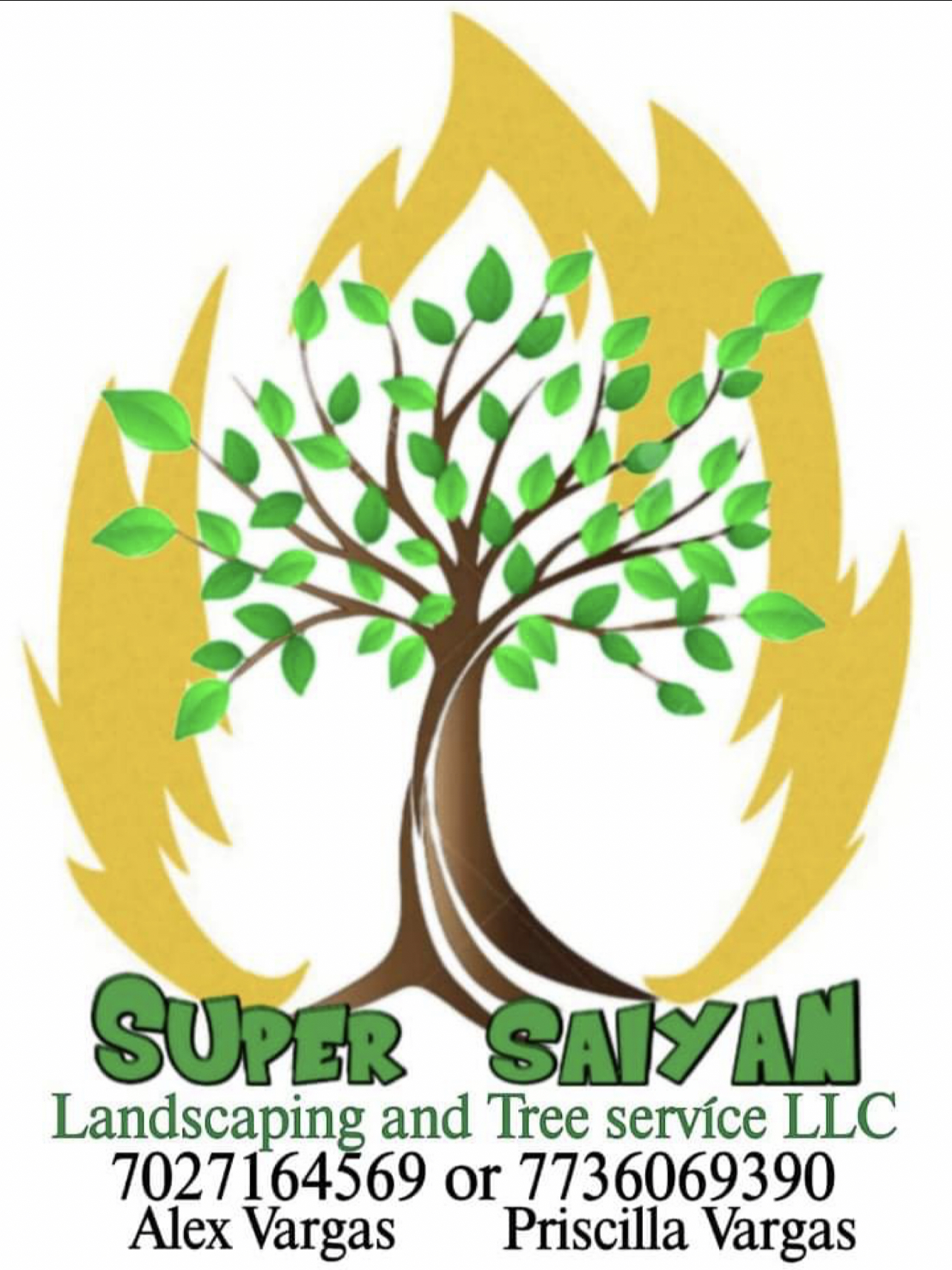 Logo for Super Saiyan Landscaping and Tree Service LLC