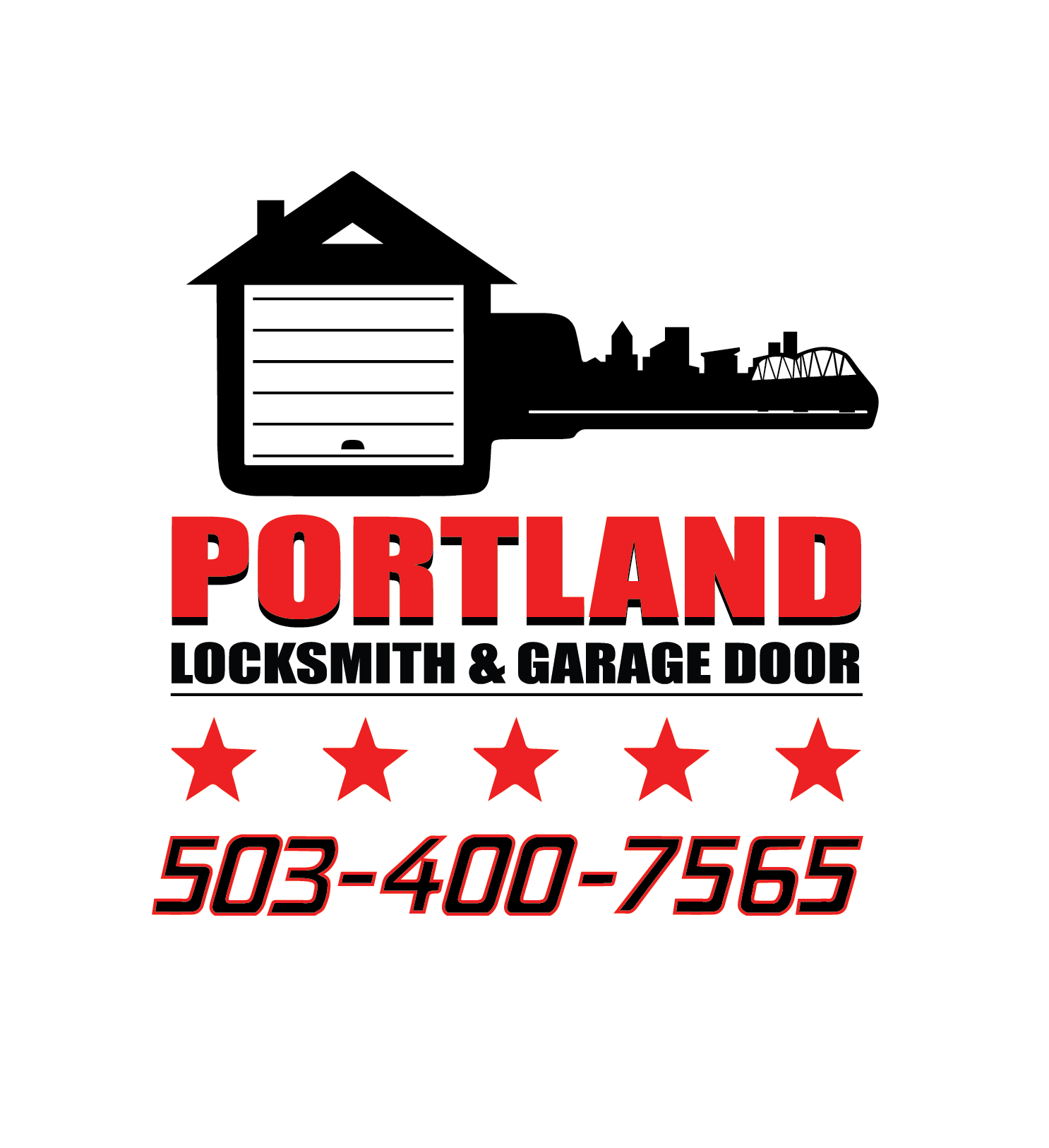 Logo for Portland Locksmith and Garage Doors