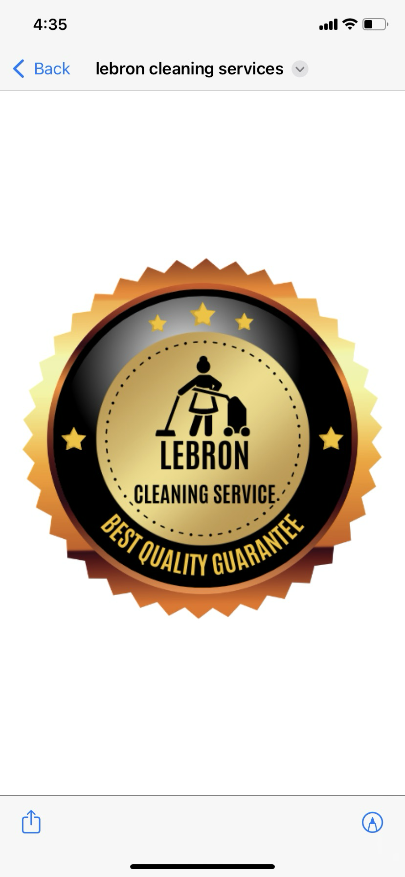 Logo for Lebron Cleaning Services