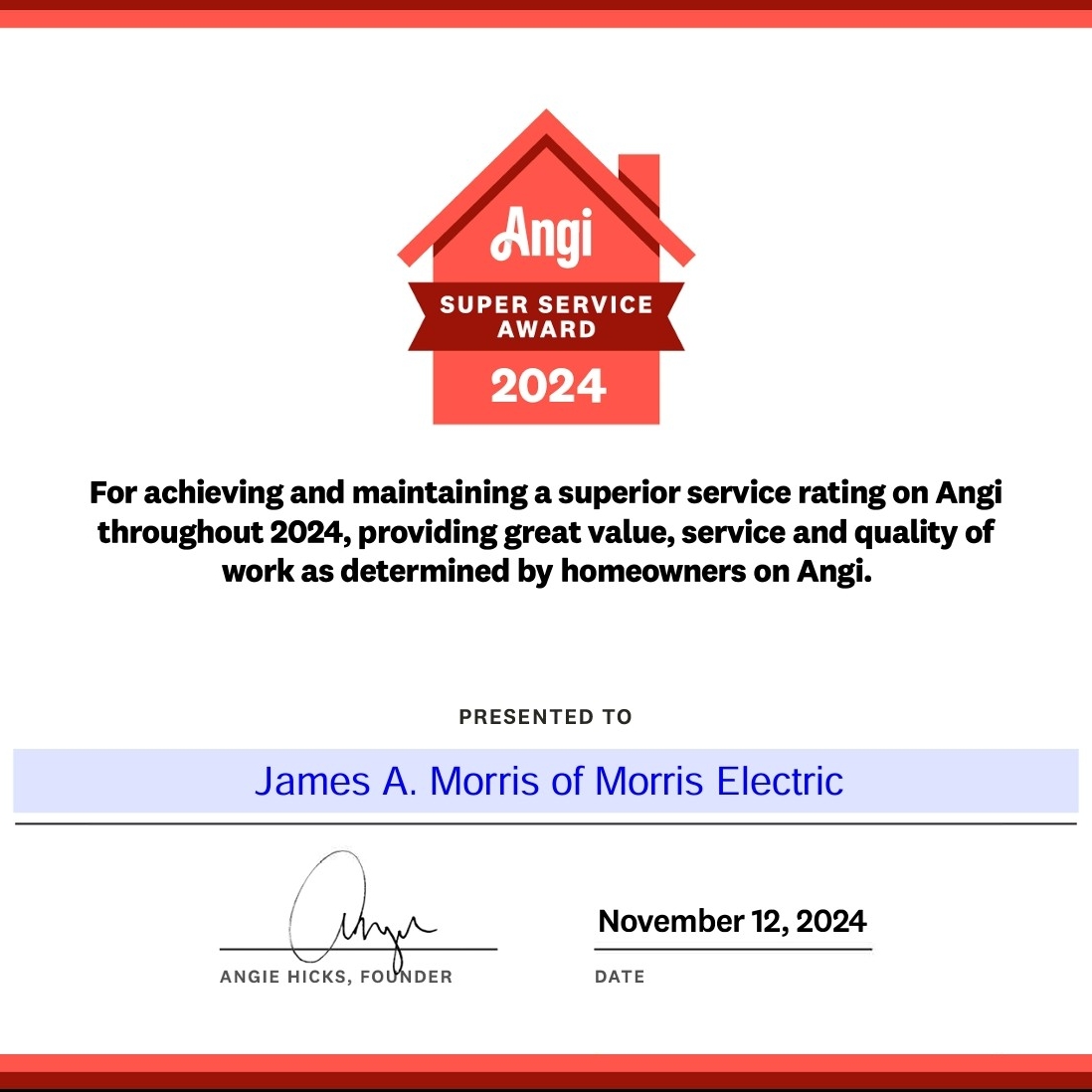 Logo for Morris Electric