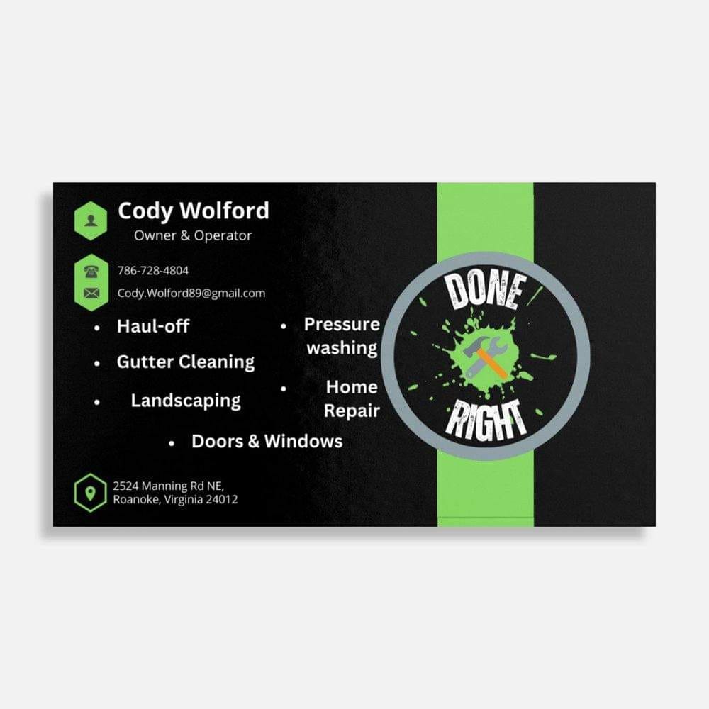 Logo for Done Right Home Services, LLC