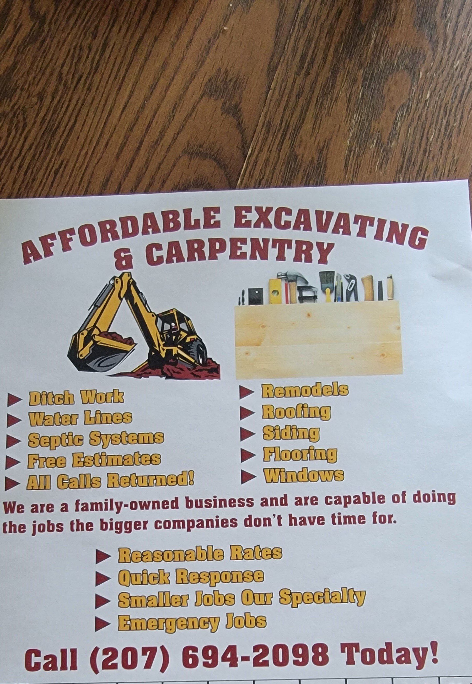 Avatar for Affordable Excavating and Carpentry