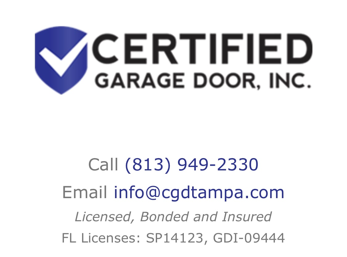 Logo for Certified Garage Door Inc