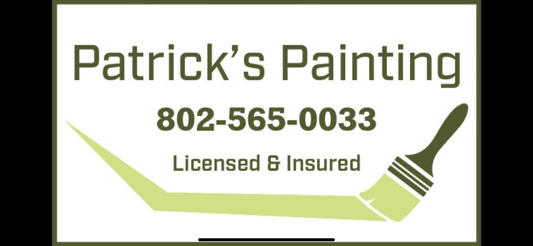 Logo for Patricks Painting and Vermont Woodshop
