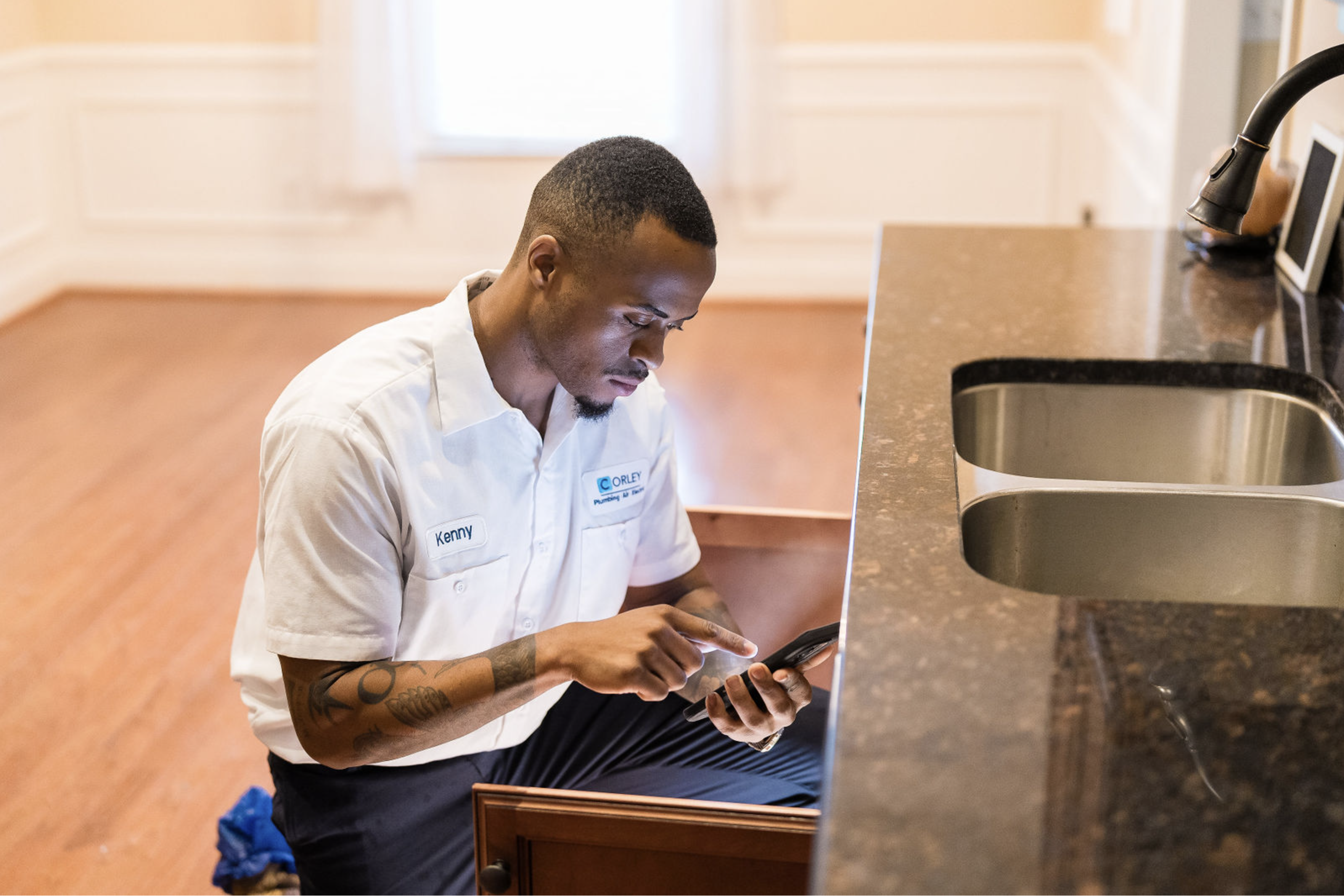 Logo for Corley Plumbing Air Electric Inc