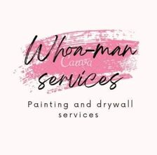 Logo for Whoa-man Painting and Drywall Services