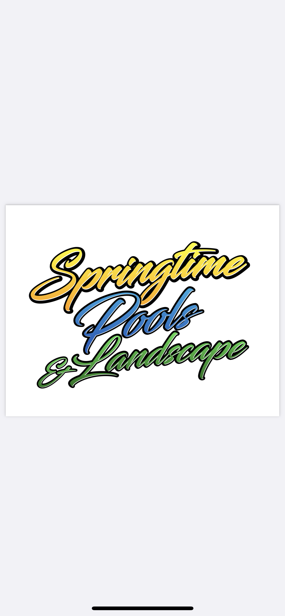 Springtime pools & landscape logo