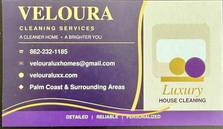 Veloura luxury cleaning services logo