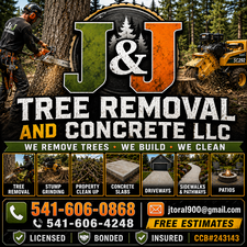 Logo for J&J Tree Removal and Concrete LLC