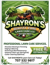 Avatar for Shayrons Quality Care Lawn Care LLC.