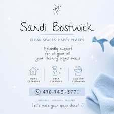 Logo for Sandis cleaning service