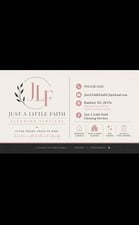 Logo for Just A Little Faith Cleaning Services