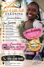 Logo for Just A Little Faith Cleaning Services