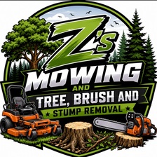 Zs mowing and Tree, brush and stump removal logo