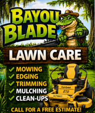 Logo for Bayou Blade Lawn Care & Landscaping