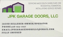 Logo for JPK GARAGE DOORS, LLC