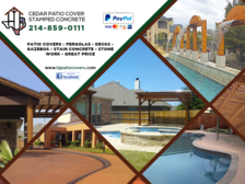 HJ Cedar Patio Cover & Stamped Concrete logo
