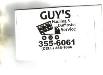 Guy's Hauling & Dumpster Service, Inc. logo