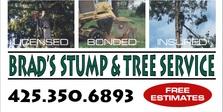 Logo for Brad's Stump and Tree Service