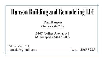 Hanson Building and Remodeling, LLC logo