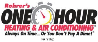 Rohrer's One Hour Heating and Air Conditioning logo