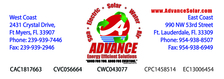 Logo for Advance Solar & Spa, Inc.