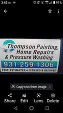 Logo for Thompson Painting and Pressure Washing