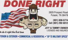 Done Right Cleaning logo