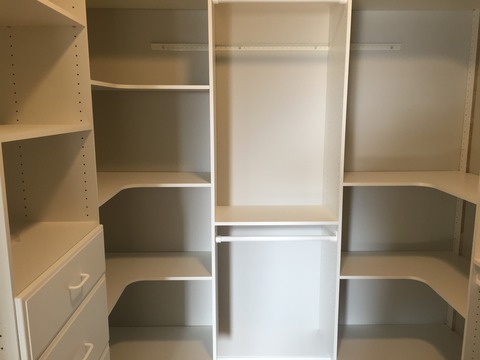Traditional Closet with adjustable shelving