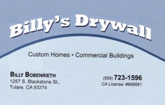 Billy's Drywall logo