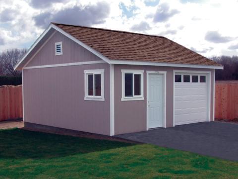 Traditional Garage with work space attached to garage