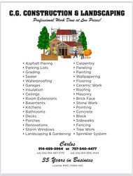 C.G. Construction and Landscaping logo