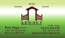 Legacy Decks & Fence, LLC logo