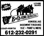 B & D Home Services logo